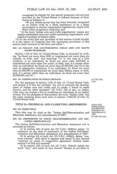 Indian Arts and Crafts Act of 1990 - Removal: Ohio's Treaty Tribes